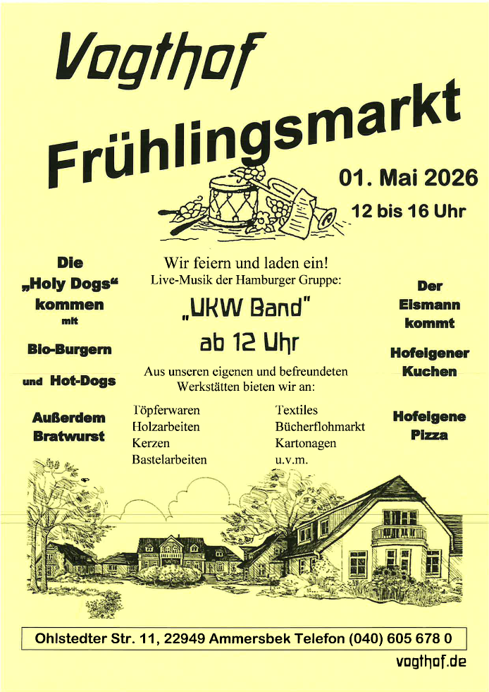 Vogthof-Frühlingsmarkt am 01.05.2026 Plakat